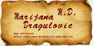 Marijana Dragulović vizit kartica